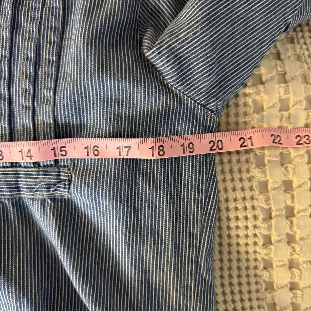Desert West Vintage Western Button Up Shirt Medium Boot Pinstripe Made In USA - Picture 8 of 10